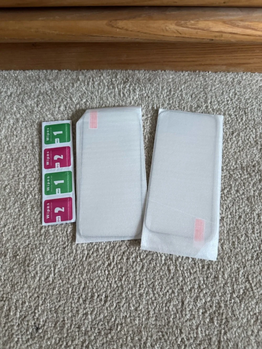 Tempered Glass Screen Protectors with Cleaning Wipes - White